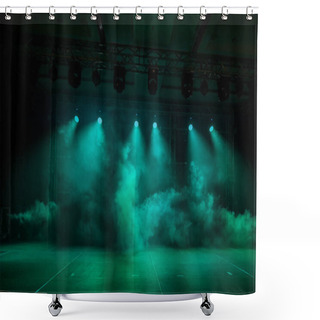 Personality  Illumination, Light On The Stage At The Disco Shower Curtains