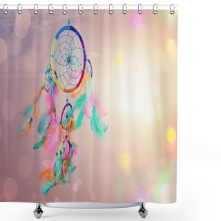 Personality  Dream Catcher Bokeh Shower Curtains