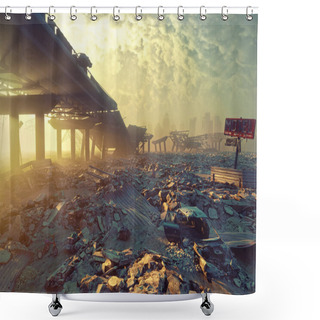 Personality  Apocalyptic Dead  Landscape  Shower Curtains