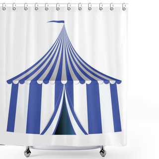 Personality  Circus Tent With Flag Vector Illustration Shower Curtains