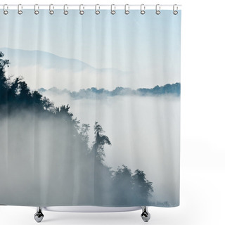 Personality  Foggy Morning In Italy Shower Curtains