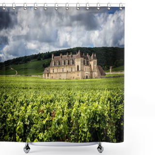 Personality  Chateau With Vineyards, Burgundy, France Shower Curtains