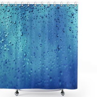 Personality  Drops Of Rain On Window Glass Shower Curtains