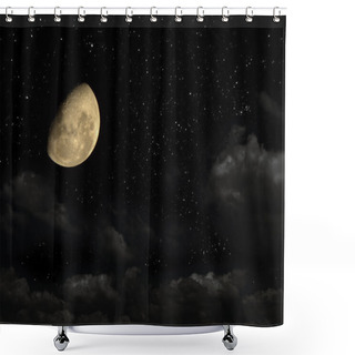 Personality  Night Sky With Stars, And With A Moon. Shower Curtains
