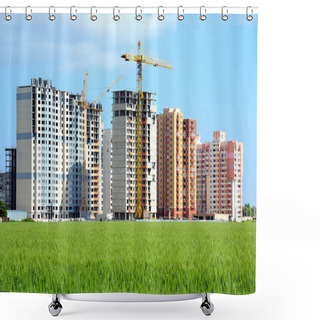 Personality  Housing Estate Under Construction Shower Curtains