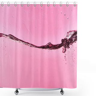 Personality  Clear Fresh Water On Pink Background With Drops Shower Curtains