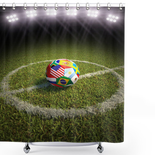 Personality  World Cup Soccer Shower Curtains