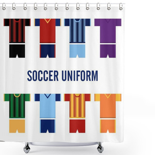 Personality  Soccer Uniform Logo Template Shower Curtains