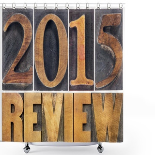 Personality  Review Of 2015 Year Typography Shower Curtains