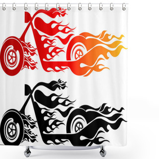 Personality  Speed Bike Shower Curtains