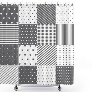 Personality  Seamless Pattern Set Shower Curtains
