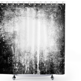 Personality  Black And White Grunge Background Shower Curtains