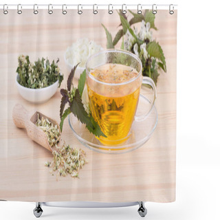 Personality  White Archangel Tea Shower Curtains