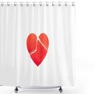 Personality  Broken Red Heart Shower Curtains