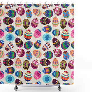 Personality  Seamless Easter Egg Pattern Shower Curtains