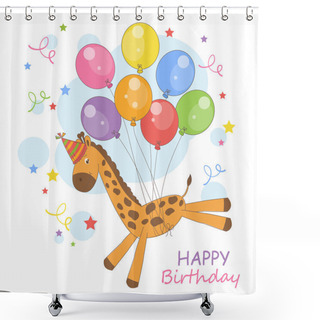 Personality  Happy Birthday Background. Shower Curtains