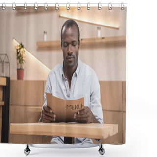 Personality  African-american Man In Cafe Shower Curtains