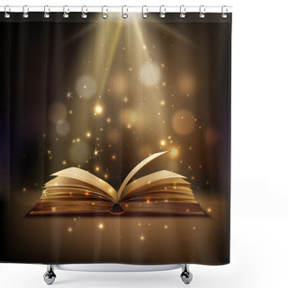 Personality  Magic Book Background Shower Curtains
