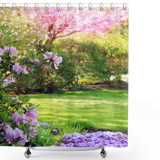 Personality  Park In Springtime Shower Curtains