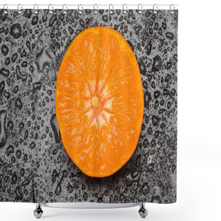 Personality  Fresh Cut Orange Fruit Shower Curtains