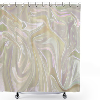 Personality  Milk-colored Taffeta Silk Fabric Artistic Layout. Texture, Background. Template. Shower Curtains