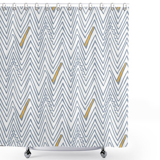 Personality  Simple Seamless Vector Pattern With Zigzag Lines Shower Curtains