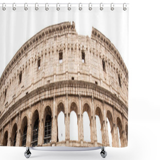 Personality  ROME, ITALY - JUNE 28, 2019: Panoramic Shot Of Ruins Of Colosseum Shower Curtains