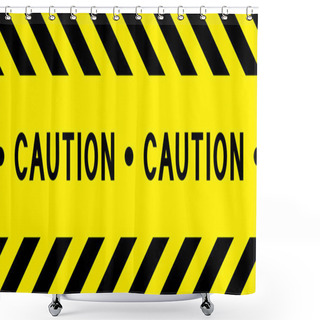 Personality  Caution Tape.  Shower Curtains