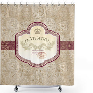 Personality  Vintage Template Shower Curtains