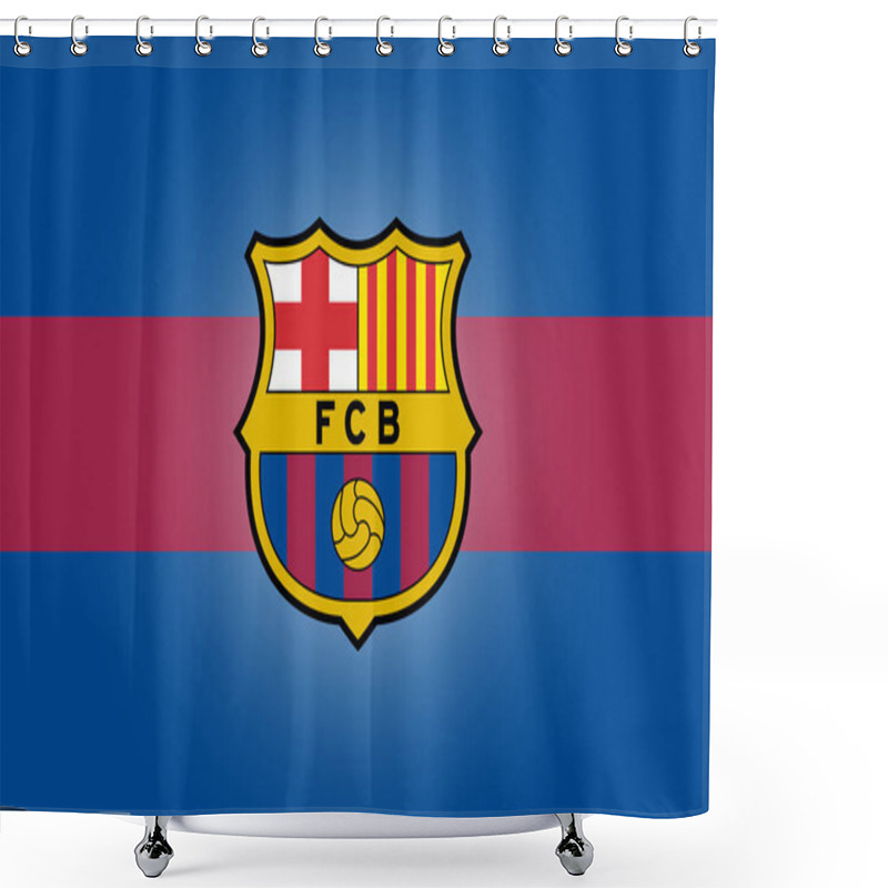 Personality  FotbolFC Barcelona Log Shower Curtains
