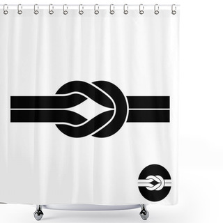 Personality  Knot Black Symbol.   Shower Curtains