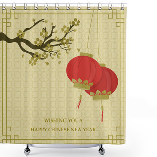Personality  Traditional Chinese Background Shower Curtains