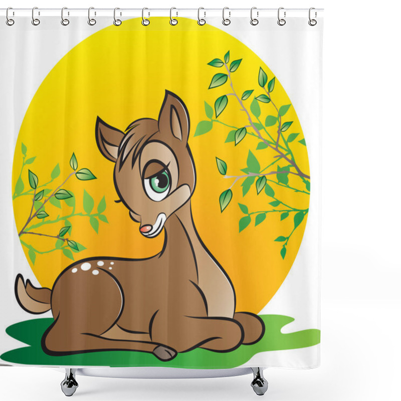 Personality  Young Deer Shower Curtains