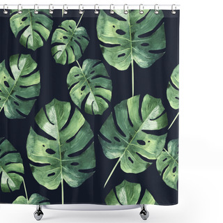 Personality  Tropical Hawaii Leaves Palm Tree Pattern In A Watercolor Style Isolated. Shower Curtains