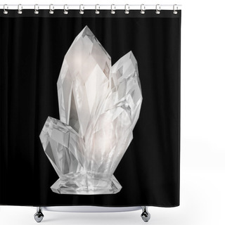 Personality  Crystal On A Black Background Shower Curtains