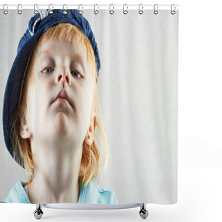 Personality  Arrogant Little Girl Shower Curtains