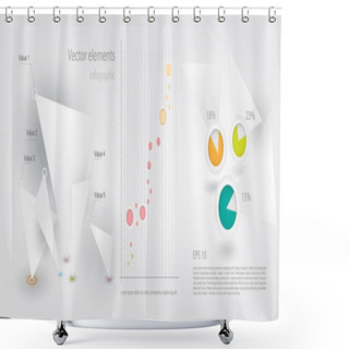 Personality  Infographic Elements, Vector Design Shower Curtains