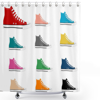 Personality  Sneakers Shower Curtains