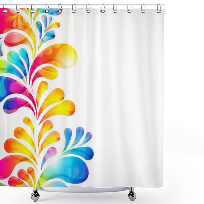 Personality  Abstract Bright Background With Teardrop-shaped Arches. Shower Curtains