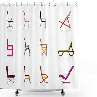 Personality  Office, Interior, Plastic And Luxury Chairs Shower Curtains