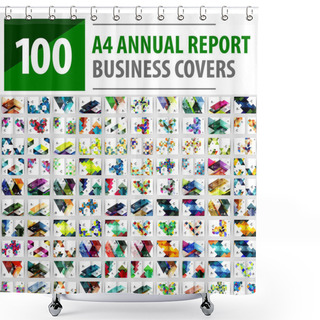 Personality  Mega Collection Of 100 Business Annual Report Brochure Templates, A4 Size Covers Shower Curtains