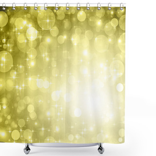 Personality  Gold Glitter On A Dark Yellow Background Shower Curtains