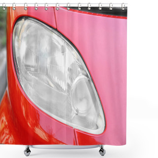 Personality  Car Headlight, Closeup Shower Curtains
