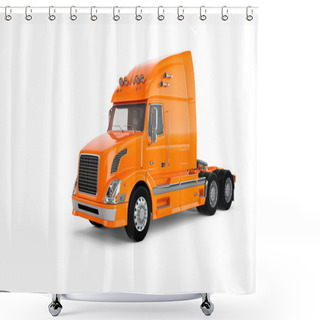 Personality  Orange American Truck Shower Curtains
