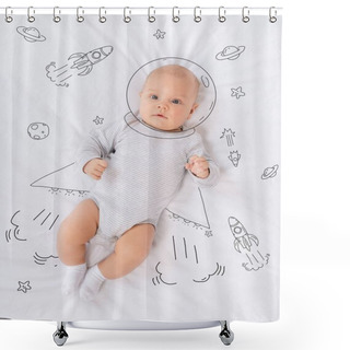 Personality  Baby Astronaut  Shower Curtains
