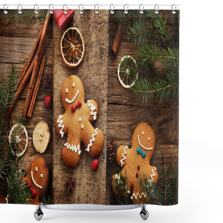 Personality  Gingerbread Man Shower Curtains