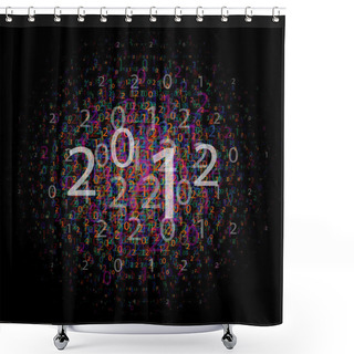 Personality  Numbers 2012, Vector Shower Curtains
