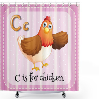 Personality  Letter C Shower Curtains