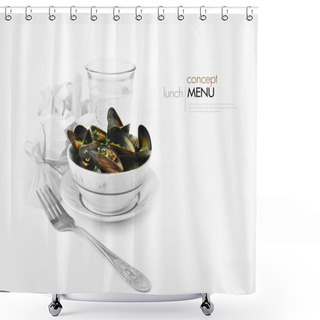 Personality  Mussels Mixed Colour Shower Curtains