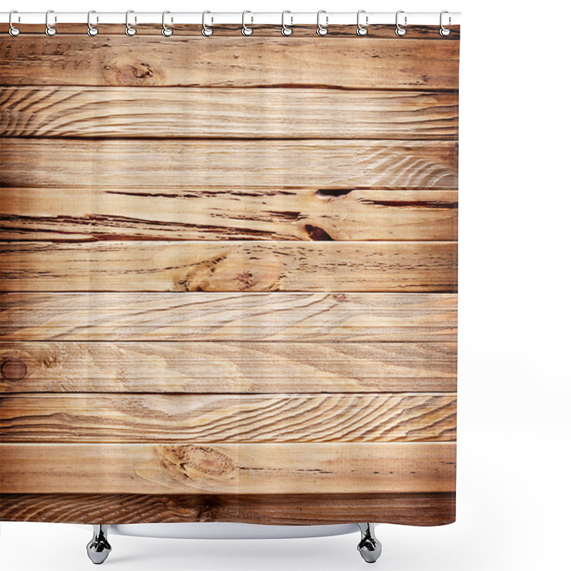 Personality  Image Texture Of Old Wooden Planks. Shower Curtains